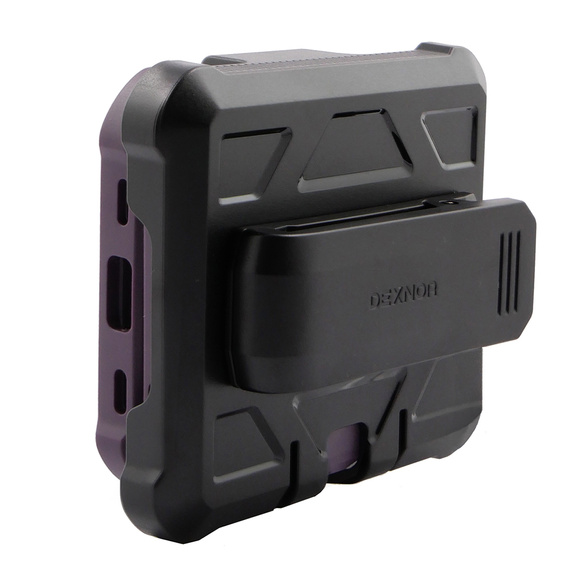Etui pancerne do Samsung Galaxy Z Flip 4 5G, Dexnor Clip Holder, fioletowe