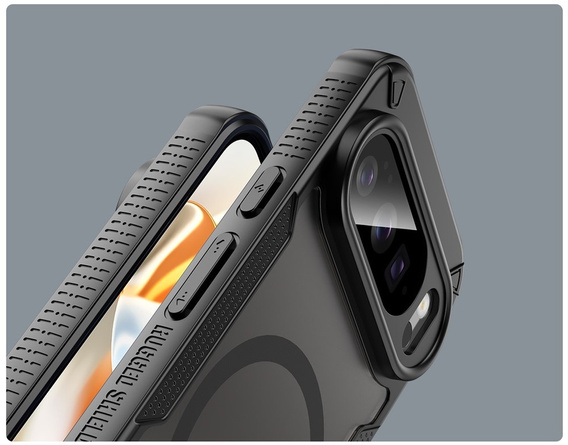 Etui pancerne do Google Pixel 10 Pro, do MagSafe, matowe, czarne