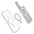 Etui z MagSafe Spigen do iPhone 16 Pro, Ultra Hybrid, półprzezroczyste / białe + Szkło Hartowane 9H