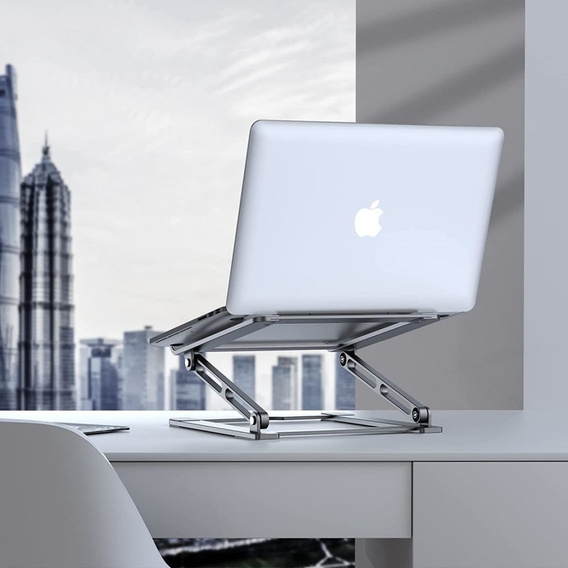 Aluminiowa podstawka do laptopa, stojak Tech-Protect - Srebrny