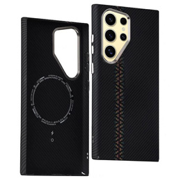 Etui do Samsung Galaxy S24 Ultra, Carbon Fiber MagSafe, czarne