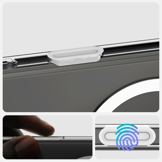 Etui z MagSafe Spigen do iPhone 16 Pro, Ultra Hybrid "T", Przezroczyste + Szkło