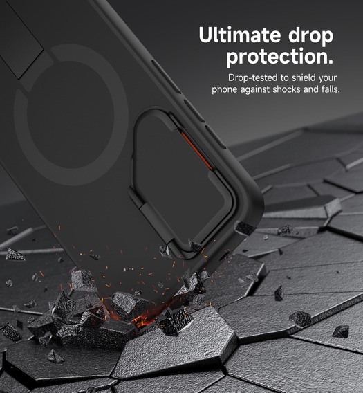 Etui Suritch Shockproof z podstawką i MagSafe do Samsung Galaxy S25 FE