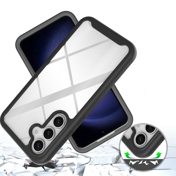 Etui do Samsung Galaxy S24 FE, Shockproof, z folią, czarne