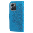 Etui z klapką do Xiaomi Redmi Note 12 4G, Mandala Flower, niebieskie
