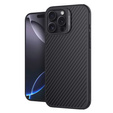 Etui do iPhone 16 Pro Max, pancerne Nillkin, Carbon Fiber, do Magsafe, czarne