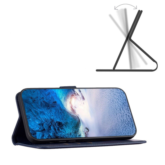 Etui z klapką do Xiaomi Redmi Note 13 Pro 5G,BINFEN Wallet, niebieskie
