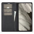 Etui z klapką do Google Pixel 8A, Carbon LC.IMEEKE, czarne