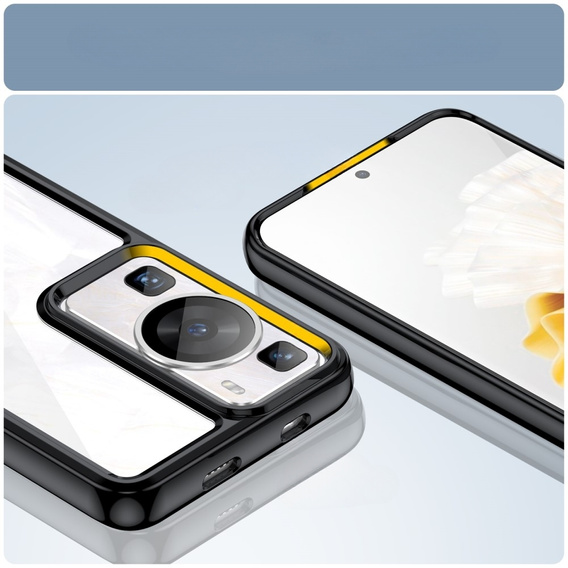 Etui do Huawei P60 / P60 Pro, Fusion Hybrid, przezroczyste / czarne