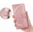 Etui z klapką do Oppo A40 / Oppo A40m, Butterfly, różowe rose gold