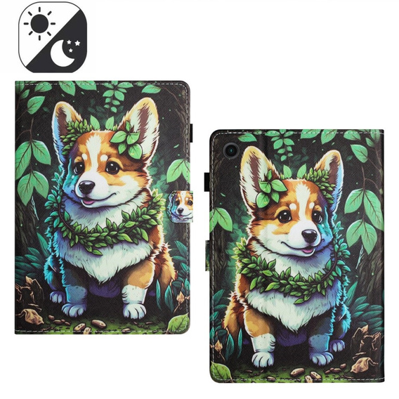 Etui do Samsung Galaxy Tab A9 X110 / X115, corgi dog