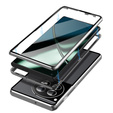 Etui do OnePlus 12 5G, Magnetic Dual Glass, srebrne