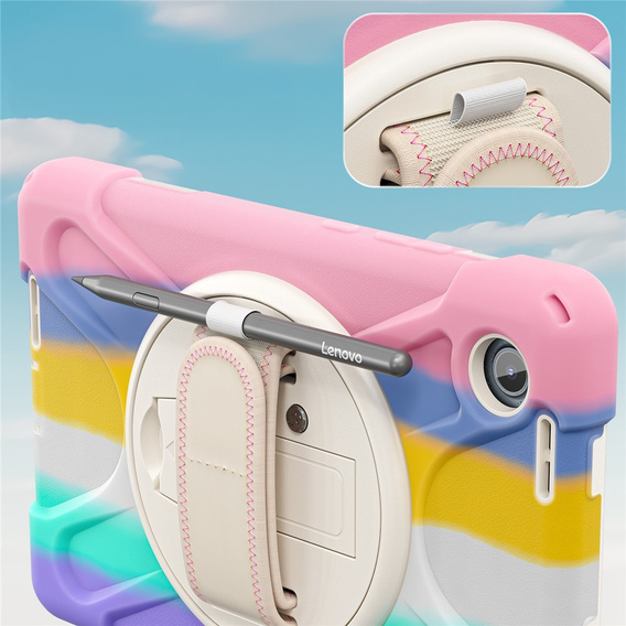 Pancerne etui z podstawką i paskiem na ramię do Lenovo Tab One