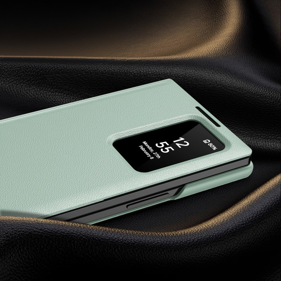 Etui z klapką do Samsung Z Fold6 5G, Smart View Wallet, zielone