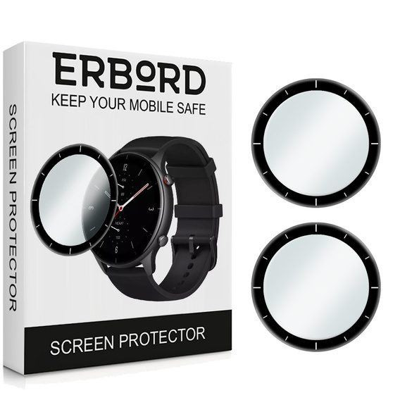 2x Szkło Hybrydowe ERBORD do Amazfit GTR 2e