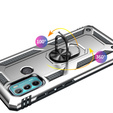 Etui pancerne do Motorola Moto G60, Nox Case Ring, srebrne