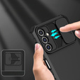 Etui pancerne do Samsung Galaxy A14 4G/5G, Camshield z podstawką, Czarne