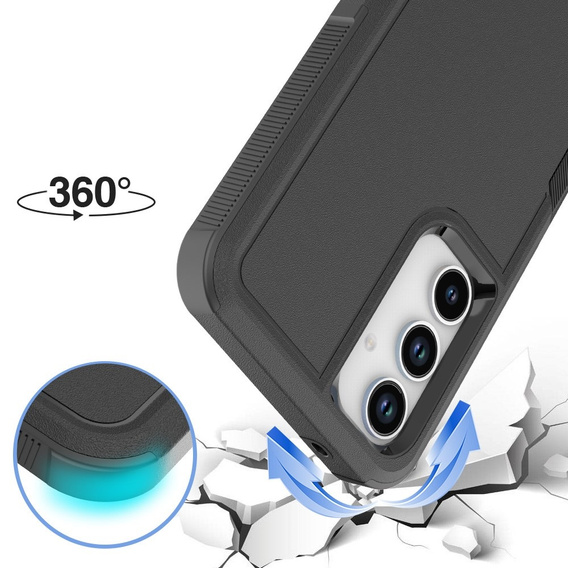 Etui pancerne do Samsung Galaxy A55 5G, Dual Shockproof, czarne