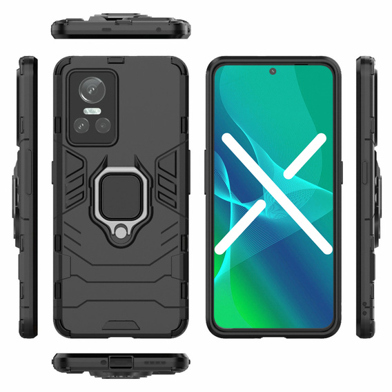 Etui do Realme GT Neo 3, Kickstand Ring, czarne