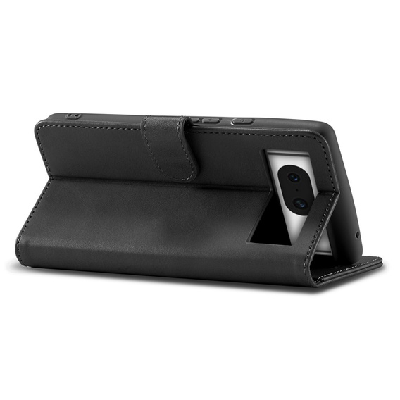 Etui z klapką do Google Pixel 8A, LC.IMEEKE, czarne