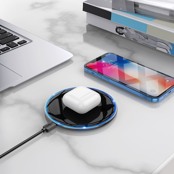 Ładowarka indukcyjna Hoco CW6 Pro z podświetleniem 15W