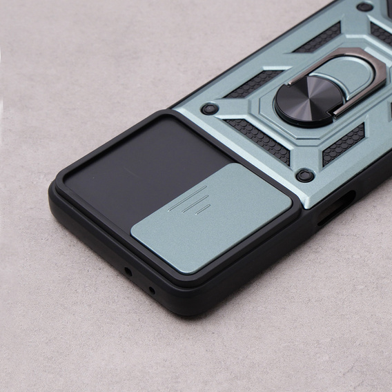 Etui pancerne do Oppo A98 5G, CamShield Slide, zielone