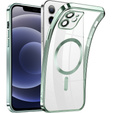 Zestaw Etui do iPhone 12, MagSafe Hybrid, zielone + Szkło