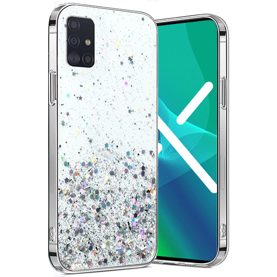 Etui do Samsung Galaxy A51 5G, Glittery, przezroczyste