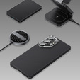Etui BENKS Kevlar do Samsung Galaxy S25+ Plus, Carbon Fiber 600D 0044, do MagSafe, czarne