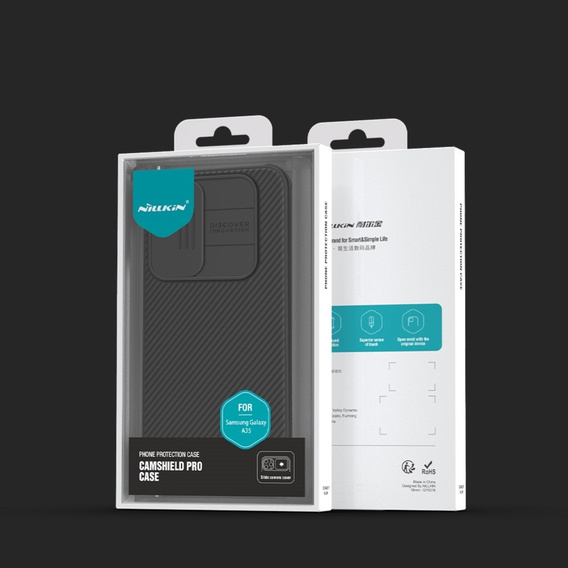 Etui do Samsung Galaxy A35 5G, pancerne Nillkin, CamShield Pro, Czarne