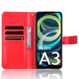 Etui z klapką do Xiaomi Redmi A3, Crazy Horse Wallet, czerwone