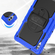 Etui pancerne do Samsung Galaxy Tab S9 Ultra, ochronne 360 z miejscem na rysik, Niebieskie / Czarne
