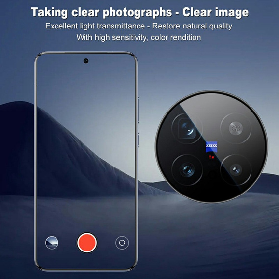 IMAK Szkło na obiektyw do Vivo X200 Pro 5G – z ramką do łatwego montażu