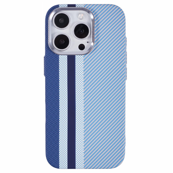 Etui do iPhone 16 Pro, Carbon Fiber MagSafe, niebieskie