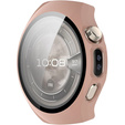 2w1 Etui z twardą ramką i szkłem hartowanym do Huawei Watch 5 42mm - różowe