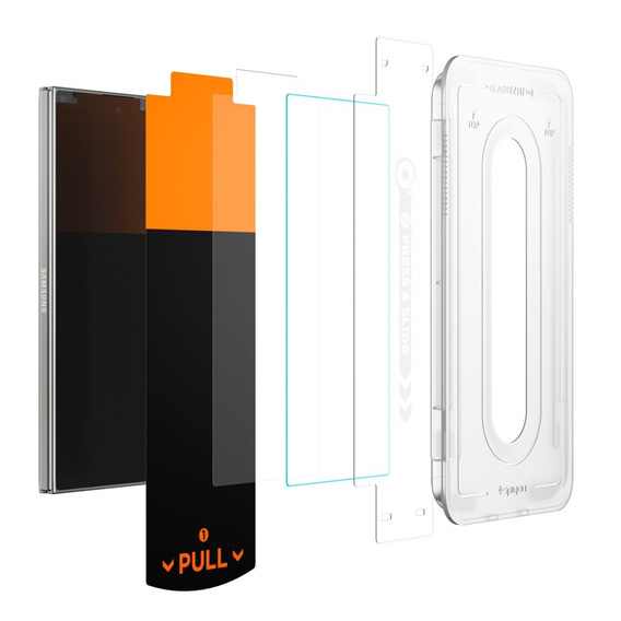 Szkło do etui + Aplikator Spigen do Samsung Galaxy Z Fold7, Glas.tr EZ Fit Pro HD 2-Pack