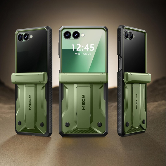 Etui Tongate MECH z MagSafe do Samsung Galaxy Z Flip7 FE / Z Flip6, zielone