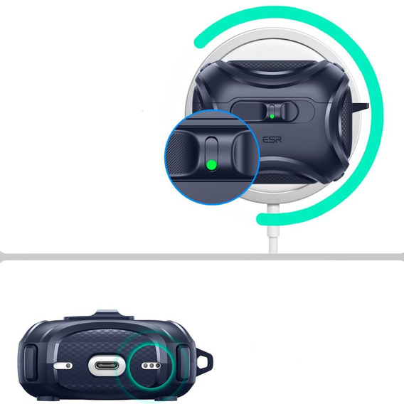 Etui na słuchawki z MagSafe ESR Cyber FlickLock do Apple AirPods Pro 3