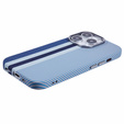 Etui do iPhone 16 Pro, Carbon Fiber MagSafe, niebieskie
