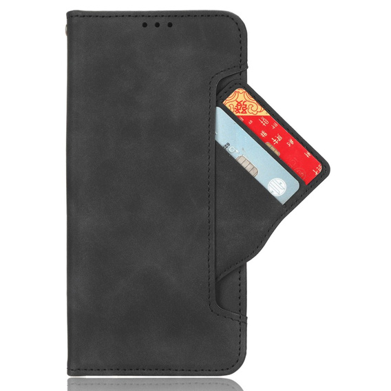 Etui z klapką do Motorola Moto G15 / Motorola Moto G15 Power, Card Slot, czarne