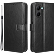 Etui z klapką do Realme C33, Crazy Horse Wallet, czarne