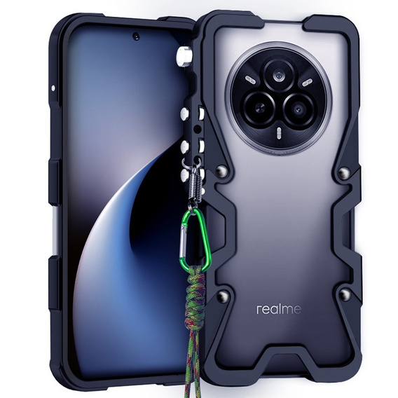 Aluminiowe etui ochronne bumper do Realme 14 Pro 5G – czarne