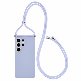 Etui  do Samsung Galaxy S25 Ultra z paskiem na ramię– fioletowe