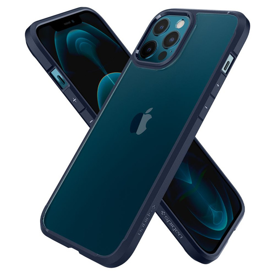 Etui Spigen do iPhone 12/12 Pro, Ultra Hybrid, Navy Blue, granatowe