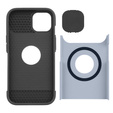 Etui ERBORD MagSafe Cam Slider do iPhone 13 / iPhone 14, niebieskie + Szkło na ekran