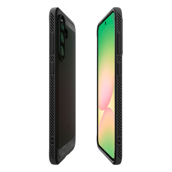 Etui Spigen do Samsung Galaxy A56 5G, Rugged Armor, czarne + Szkło Hartowane 9H