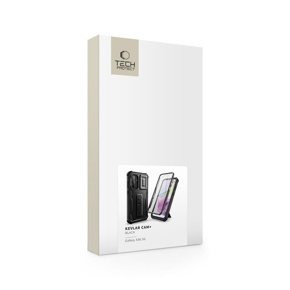 Etui Tech-Protect do Samsung Galaxy A36 5G, Kevlar Cam+, Czarne