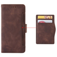 Etui z klapką do Xiaomi Redmi 14C / Xiaomi Poco C75, Card Slot, brązowe