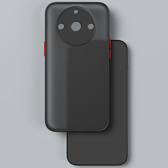 Etui silikonowe do Realme 11 Pro / 11 Pro +, z ochroną aparatu, przezroczyste / czarne