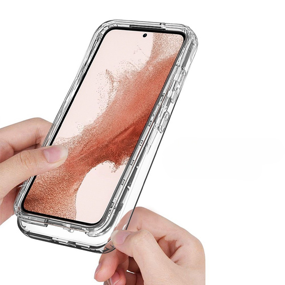 Etui do Samsung Galaxy S23, Shockproof, z folią, przezroczyste